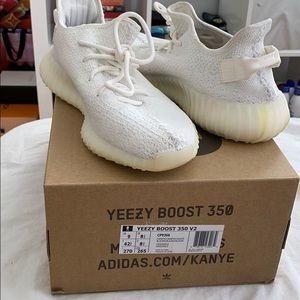 triple white yeezys